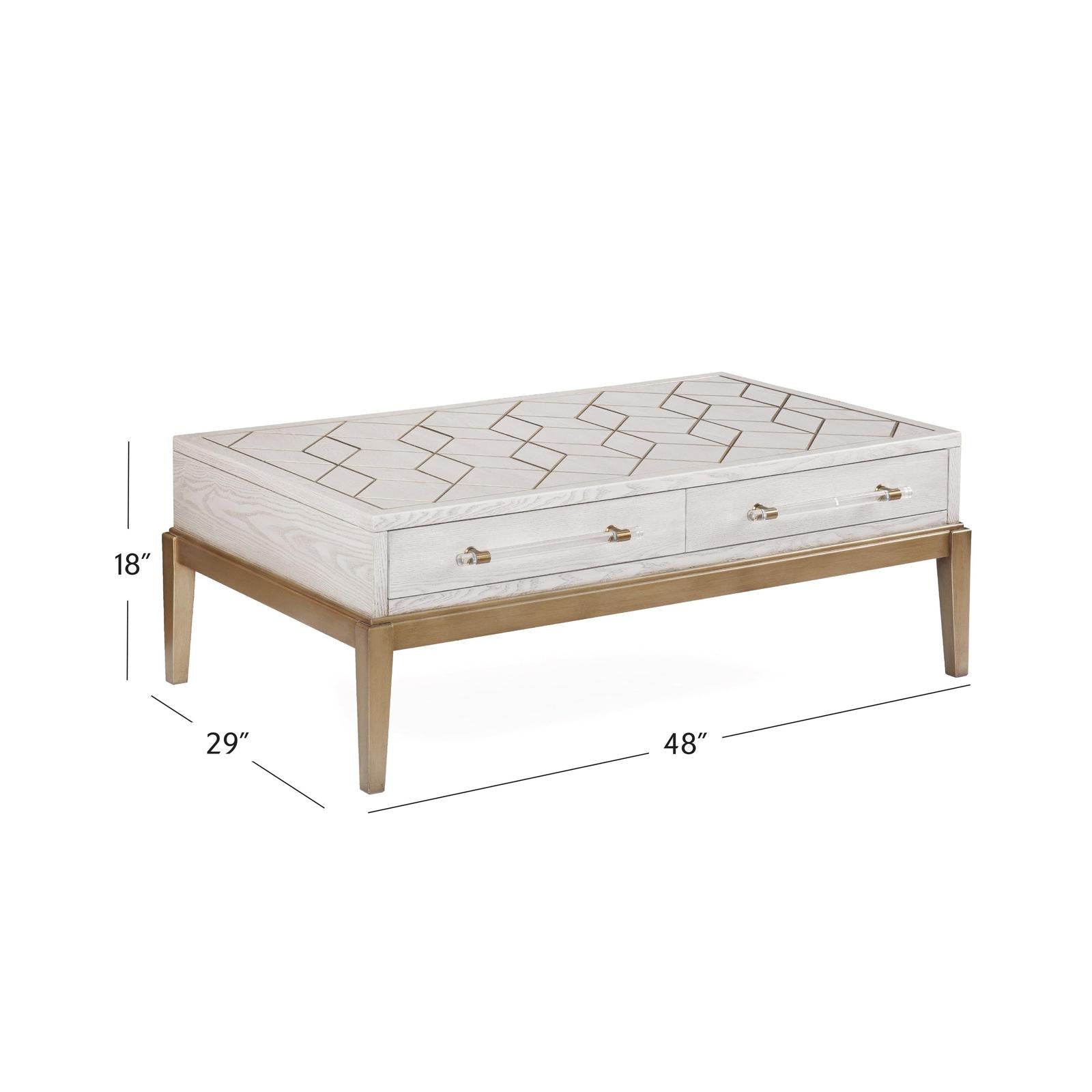 BMC Perrine White Rectangle Coffee