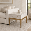 BMC Perrine White End Table