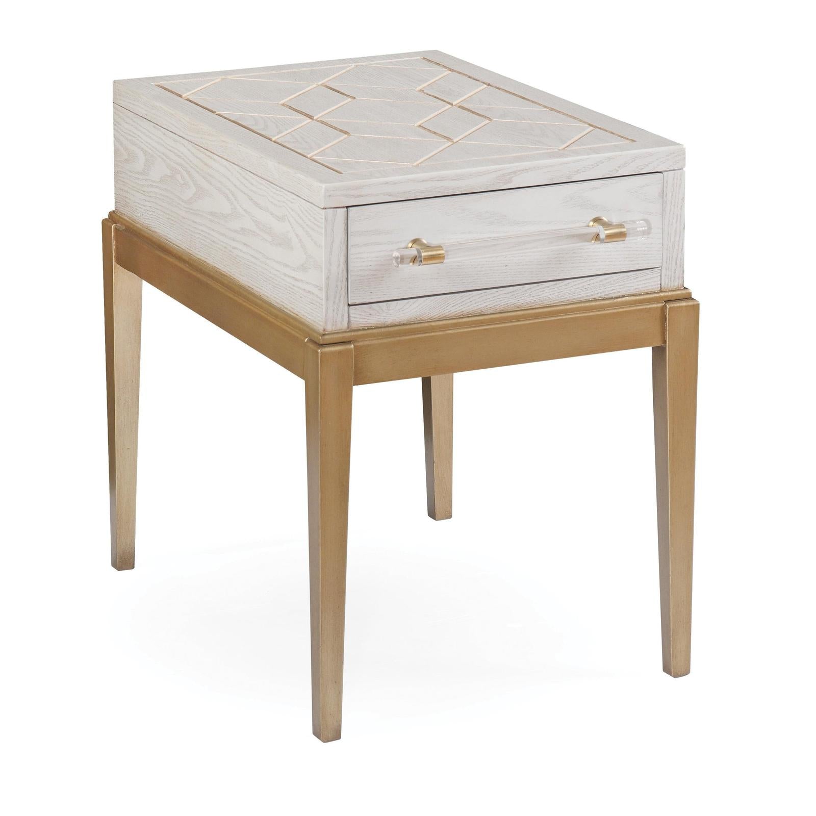 BMC Perrine White Accent Table
