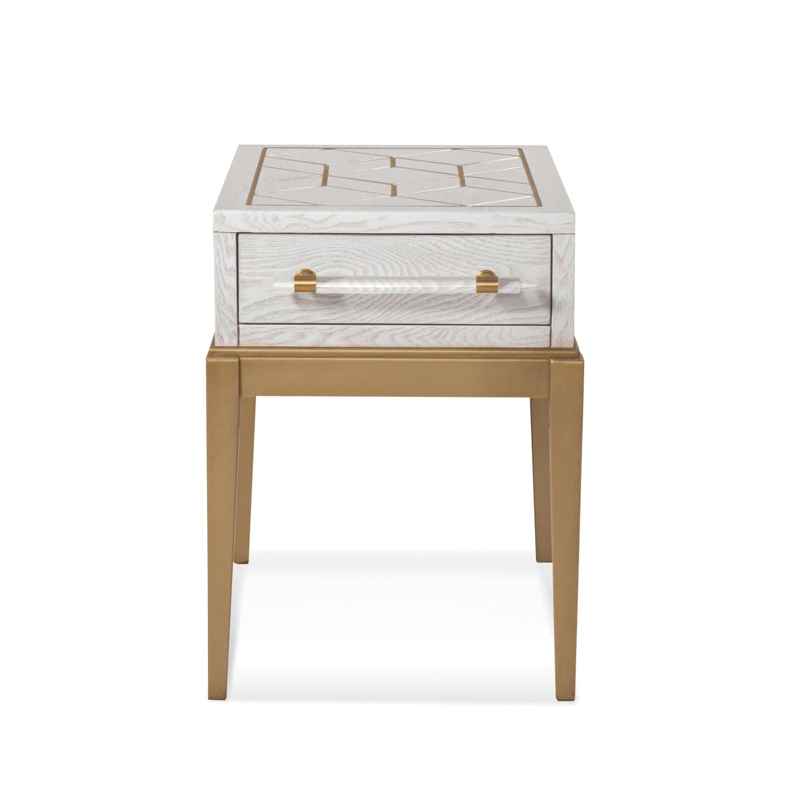 BMC Perrine White Accent Table