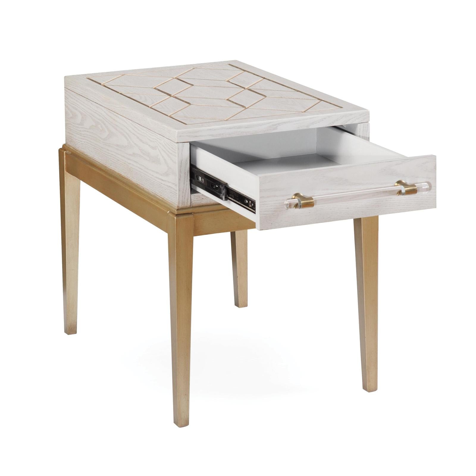 BMC Perrine White Accent Table
