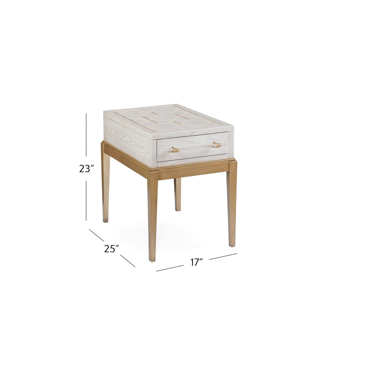 BMC Perrine White Accent Table