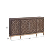 BMC Perrine Brown Oak Four Door Cabinet