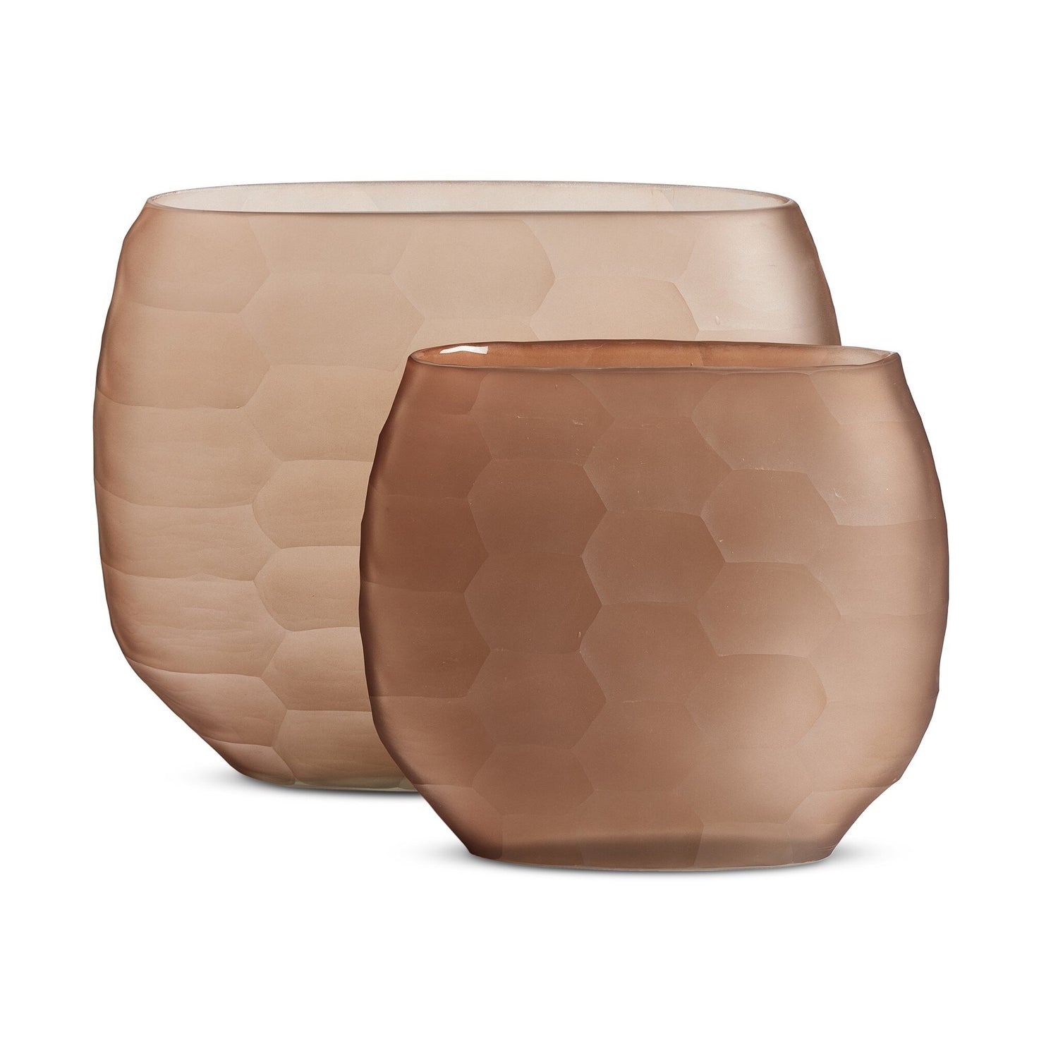 Four Hands Textured Glass Oval Vases