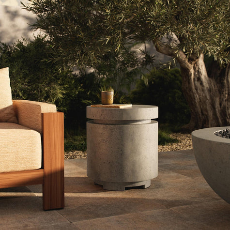 Four Hands Higgins Outdoor Round Propane Enclosure