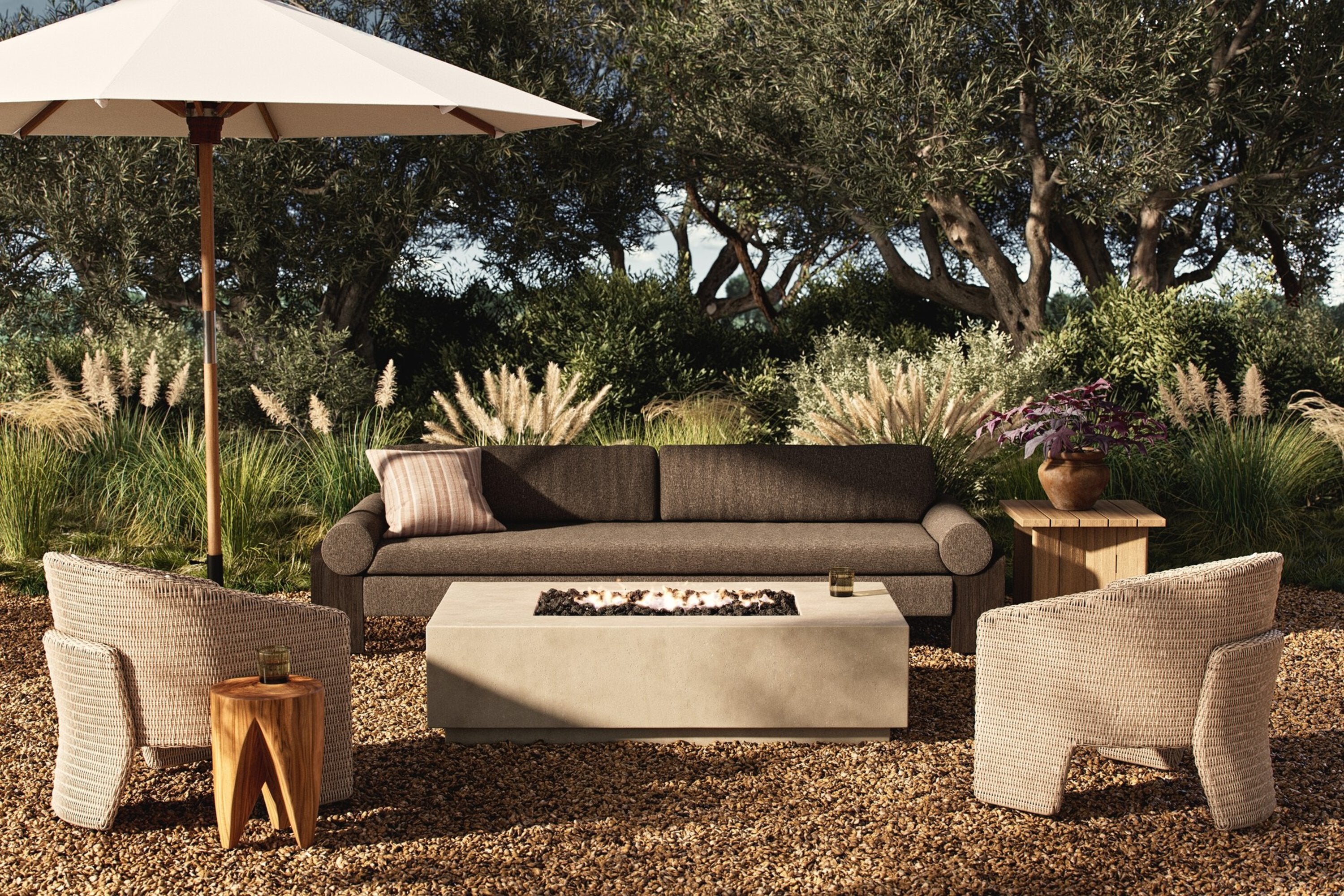 Four Hands Kenton Outdoor Fire Table