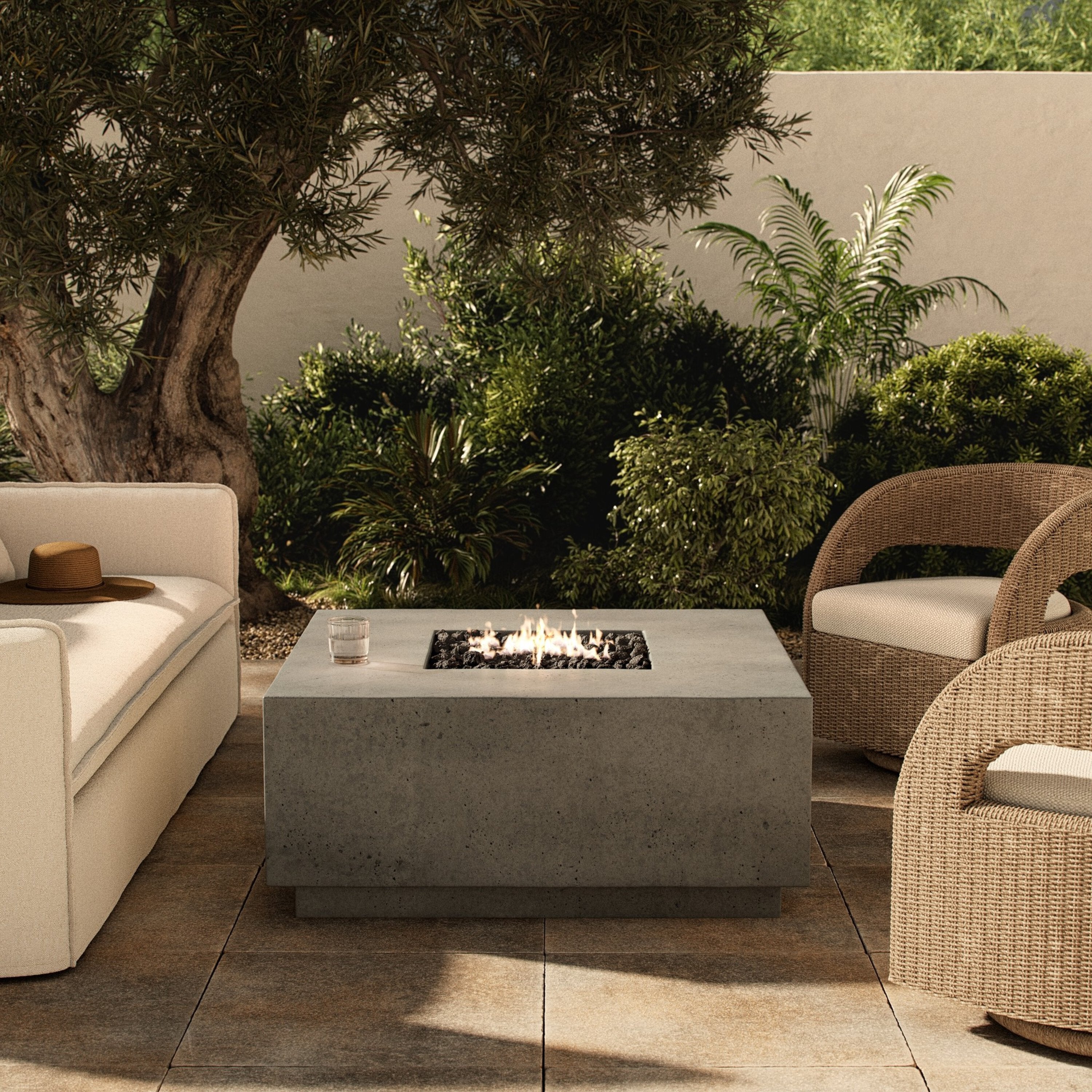 Four Hands Donovan Outdoor Fire Table