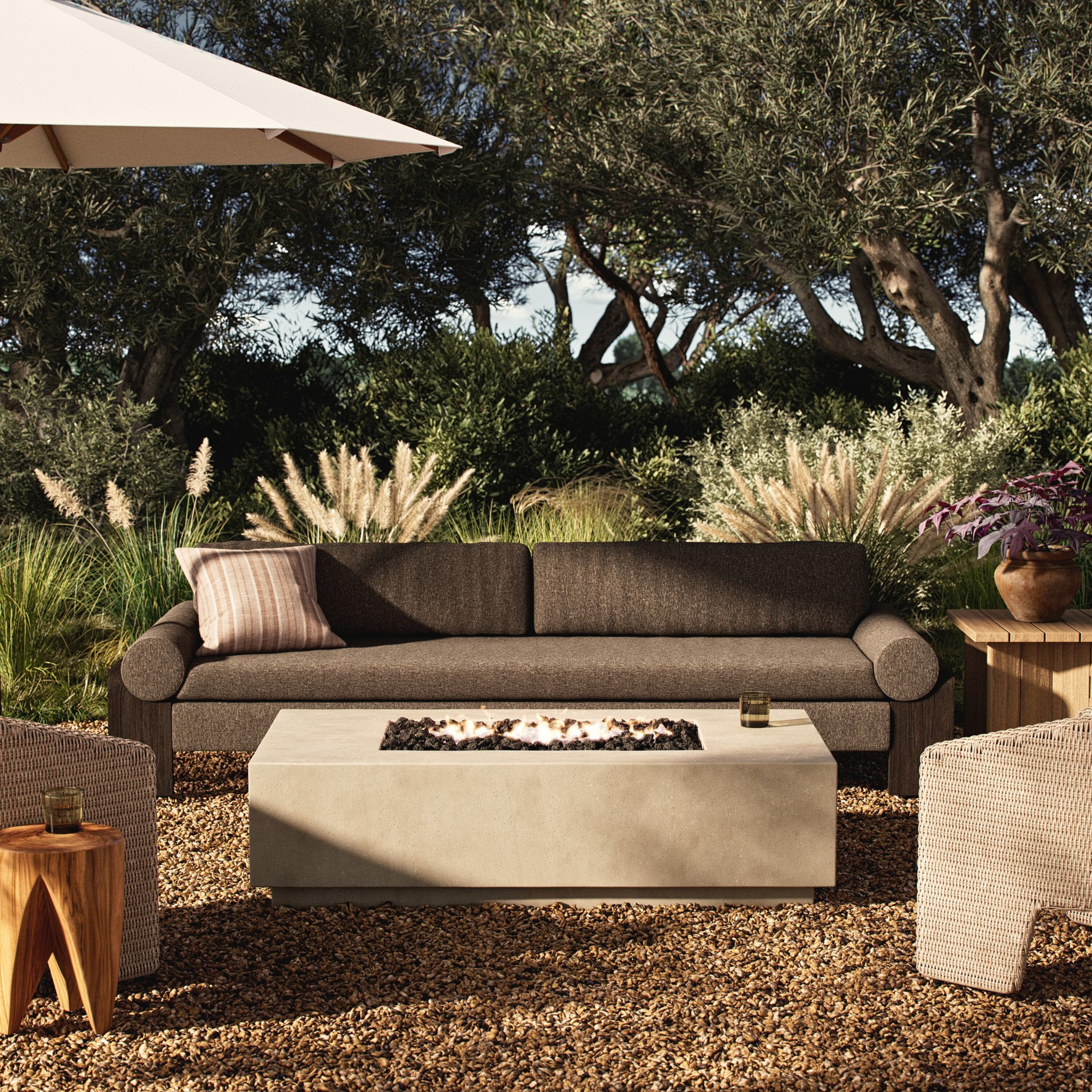 Four Hands Kenton Outdoor Fire Table