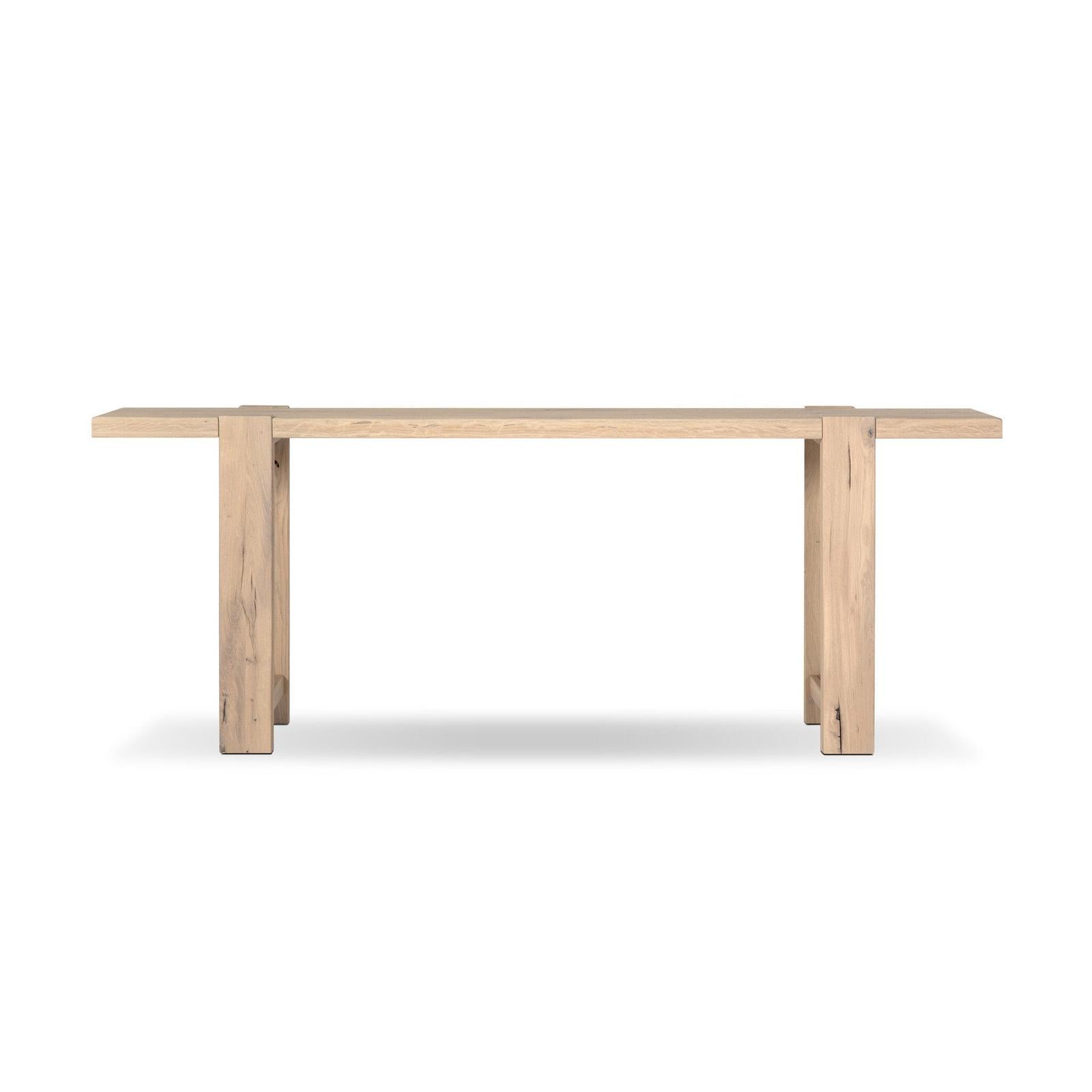 Four Hands Matei Bleached Oak Console Table