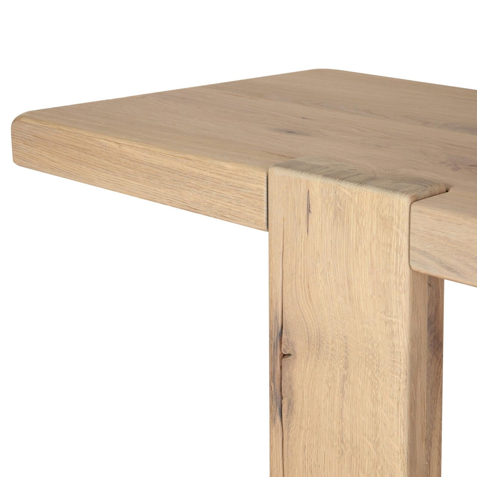 Four Hands Matei Bleached Oak Console Table