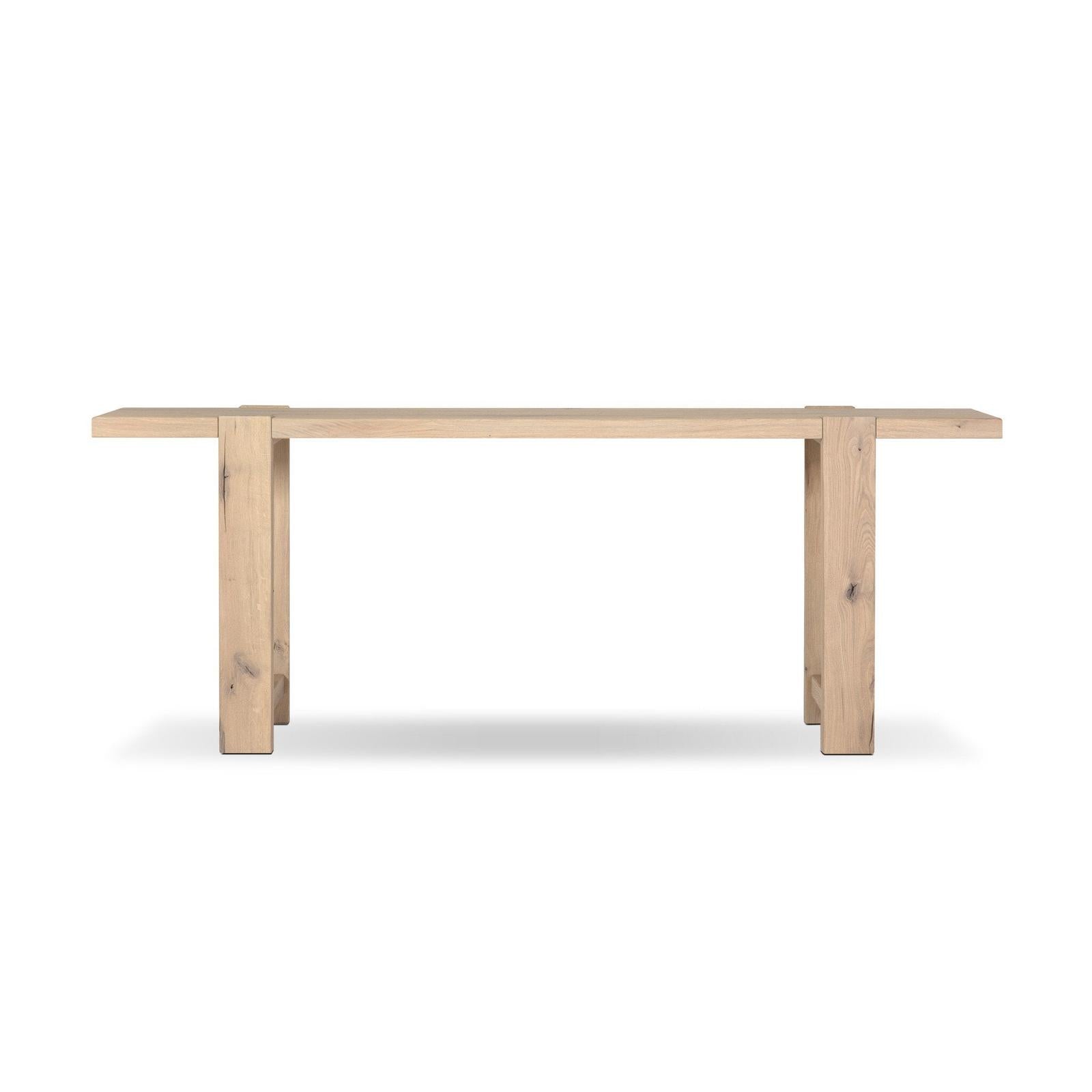Four Hands Matei Bleached Oak Console Table