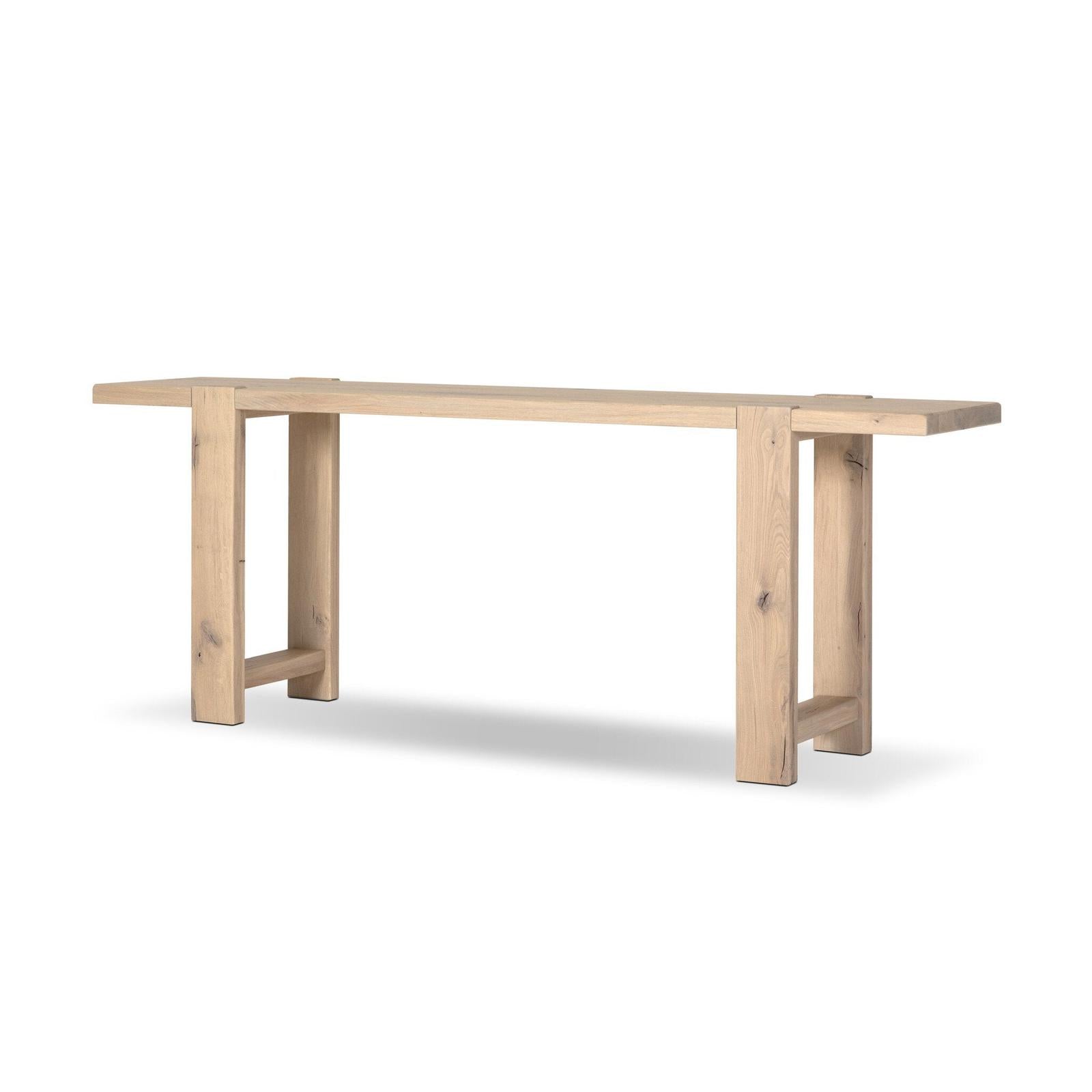 Four Hands Matei Bleached Oak Console Table