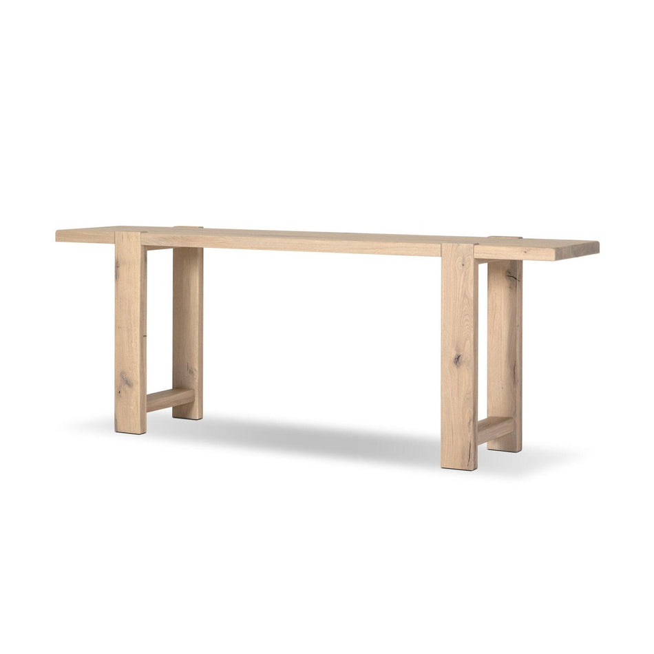 Four Hands Matei Bleached Oak Console Table