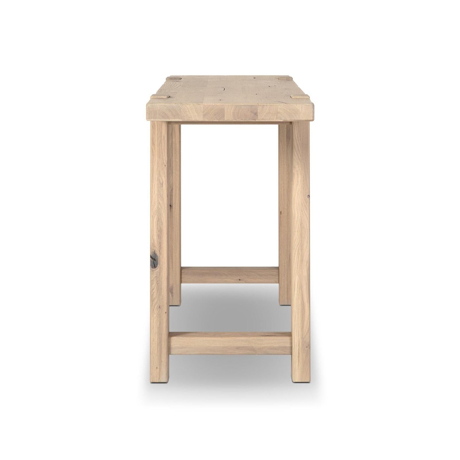 Four Hands Matei Bleached Oak Console Table