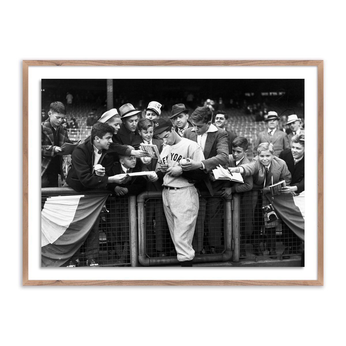 Joe Dimaggio Signing Autotgraphs For Fans By Getty Images