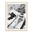Woman Sunbathing With Chimpanzee By Getty Images