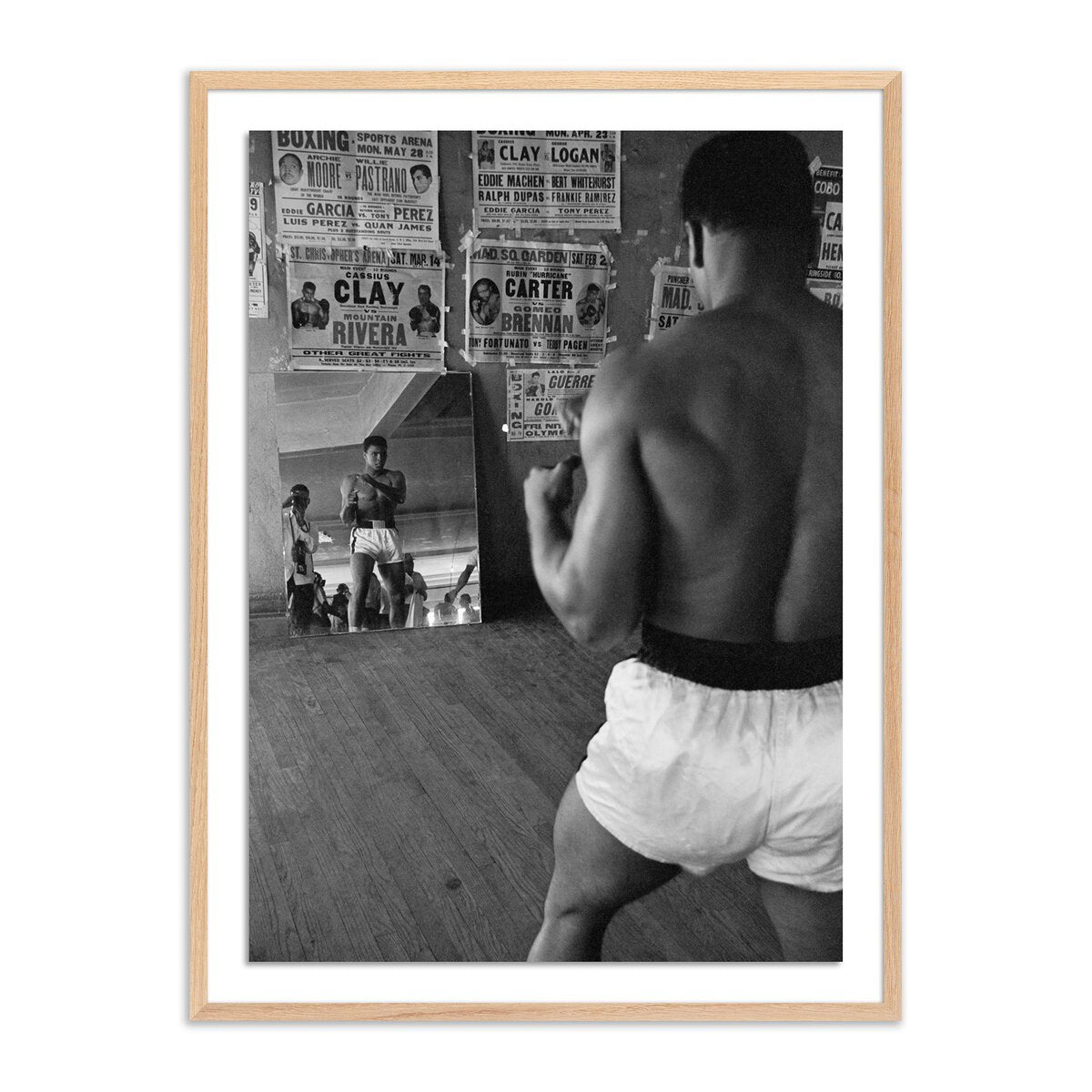 Cassius Clay Watching Himself In A Mirror By Getty Images