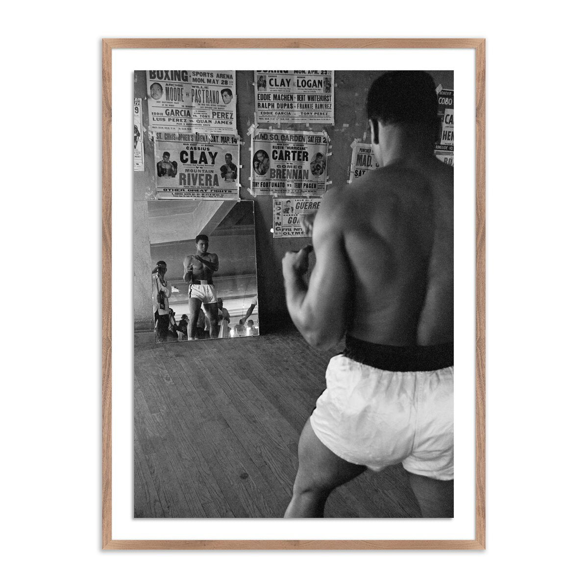 Cassius Clay Watching Himself In A Mirror By Getty Images