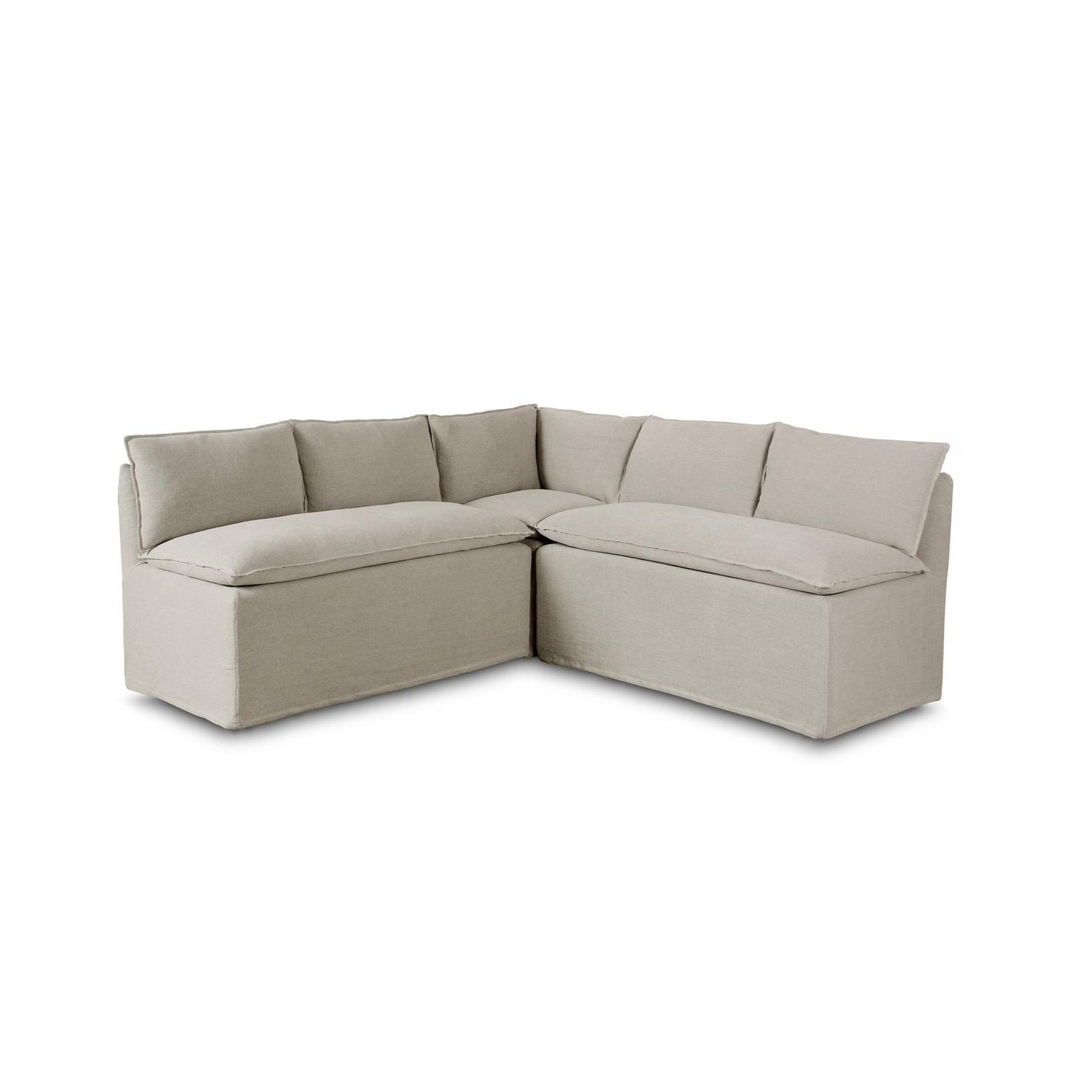 Four Hands Andre Slipcover Dining Banquette L-Shape