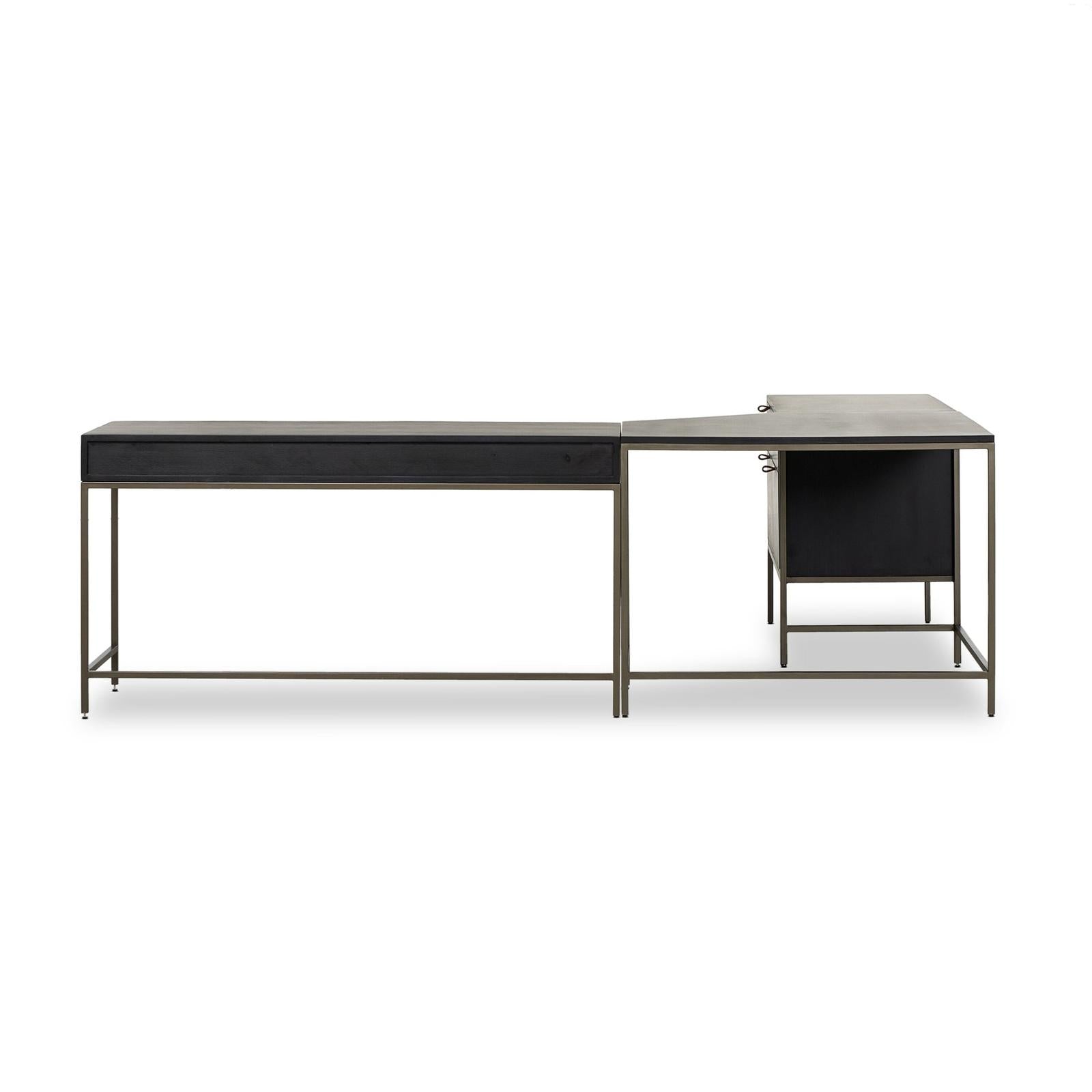 Four Hands Trey Wide Filing Cabinet Desk System