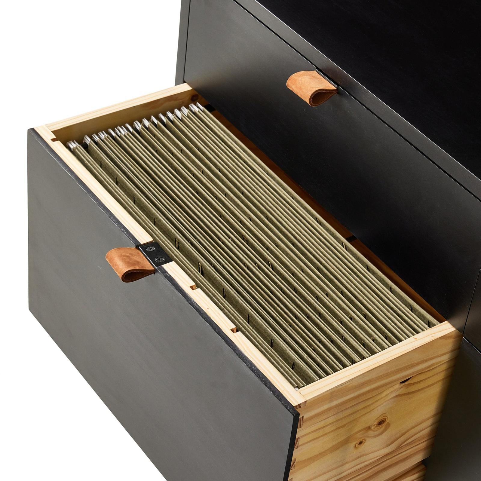 Four Hands Trey Wide Filing Cabinet Desk System