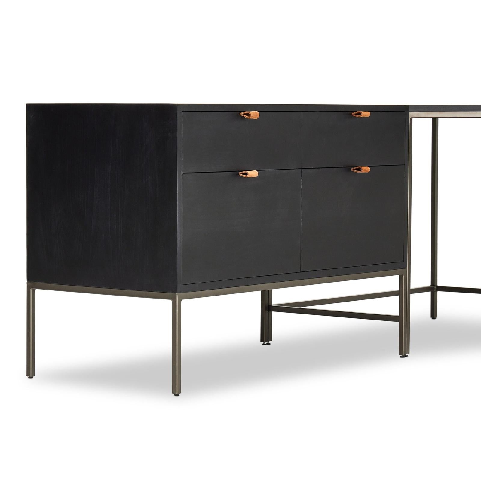 Four Hands Trey Wide Filing Cabinet Desk System