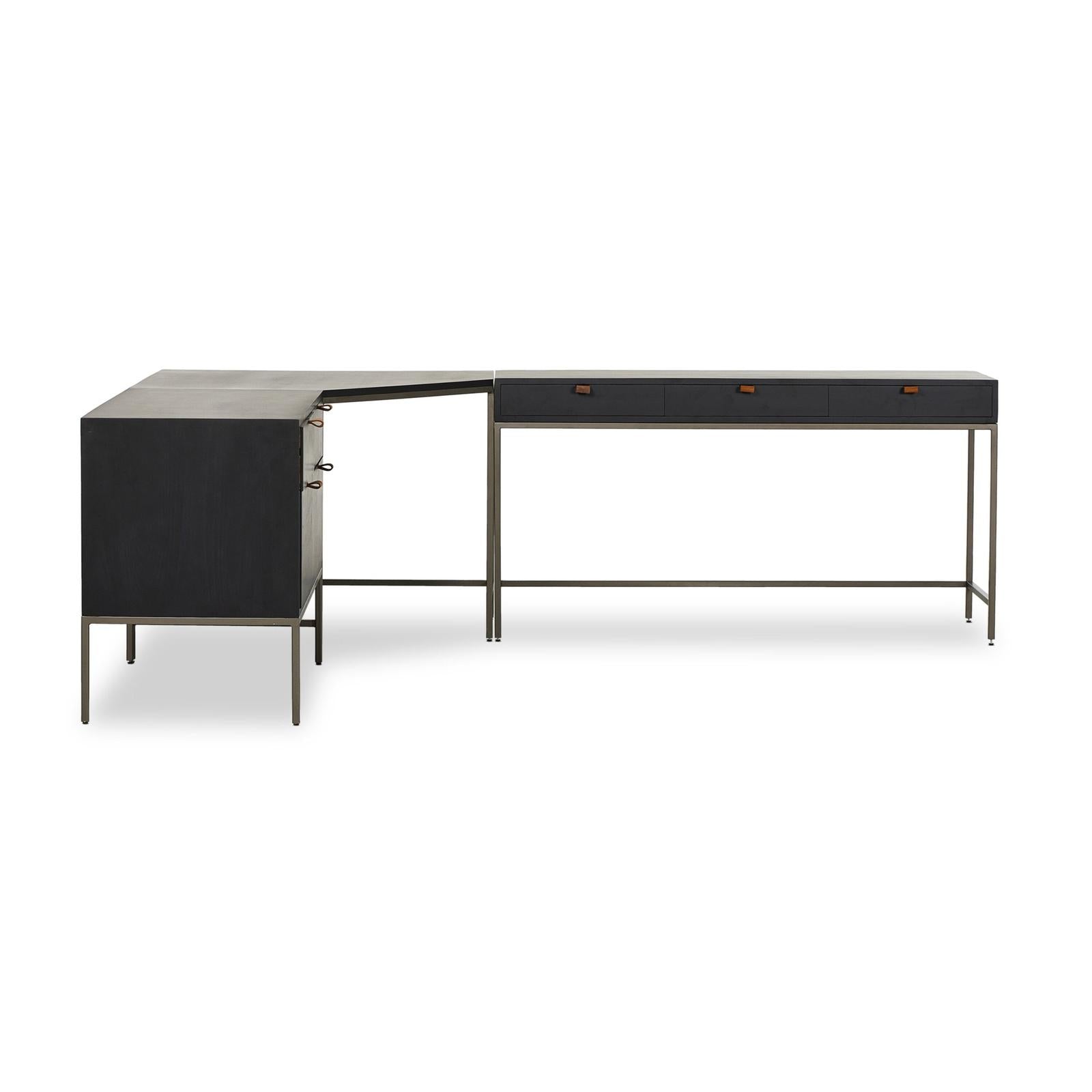 Four Hands Trey Wide Filing Cabinet Desk System