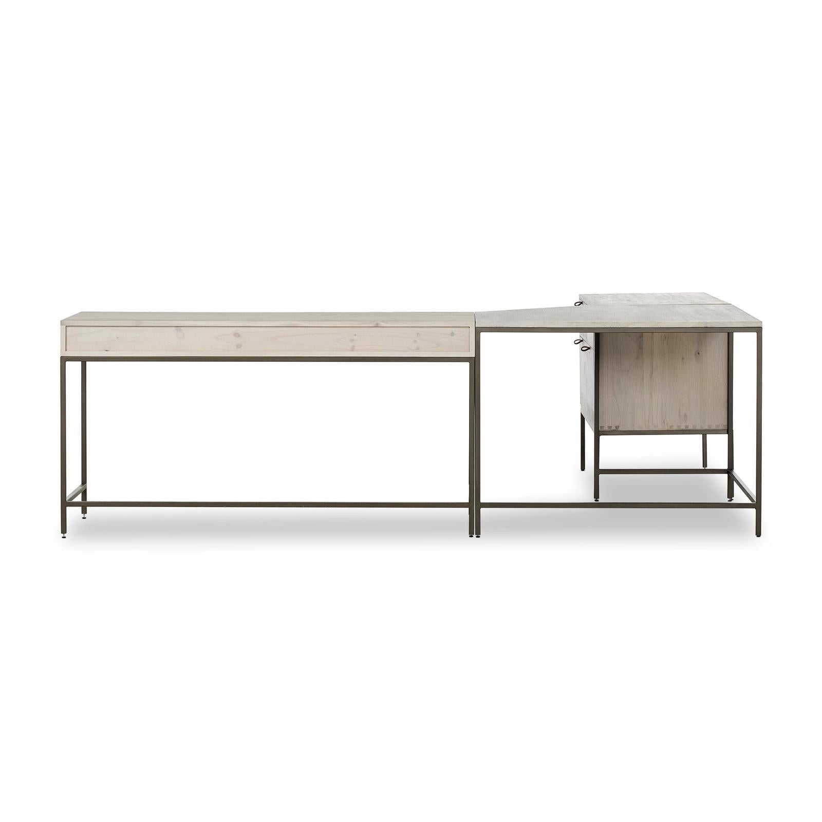 Four Hands Trey Wide Filing Cabinet Desk System