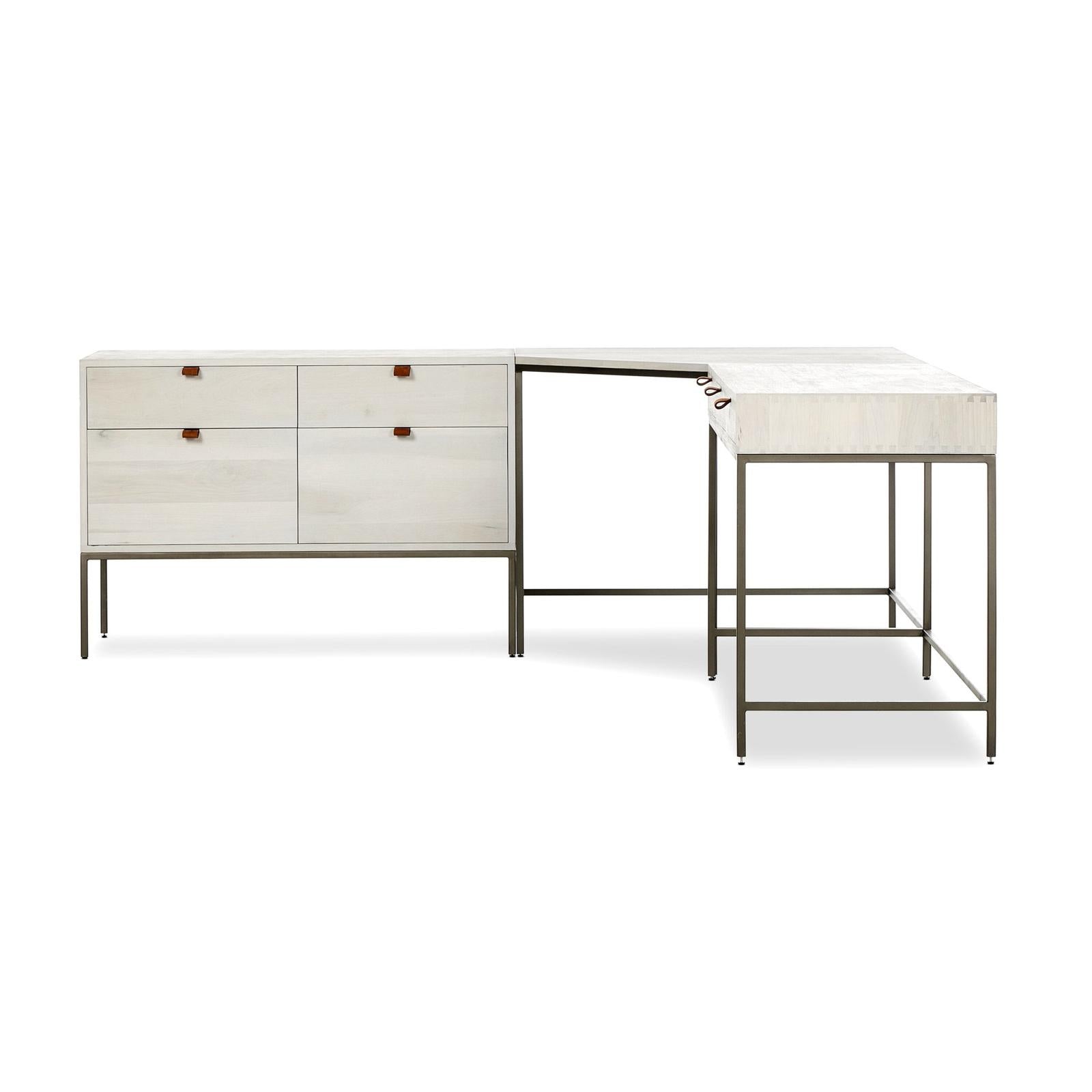 Four Hands Trey Wide Filing Cabinet Desk System