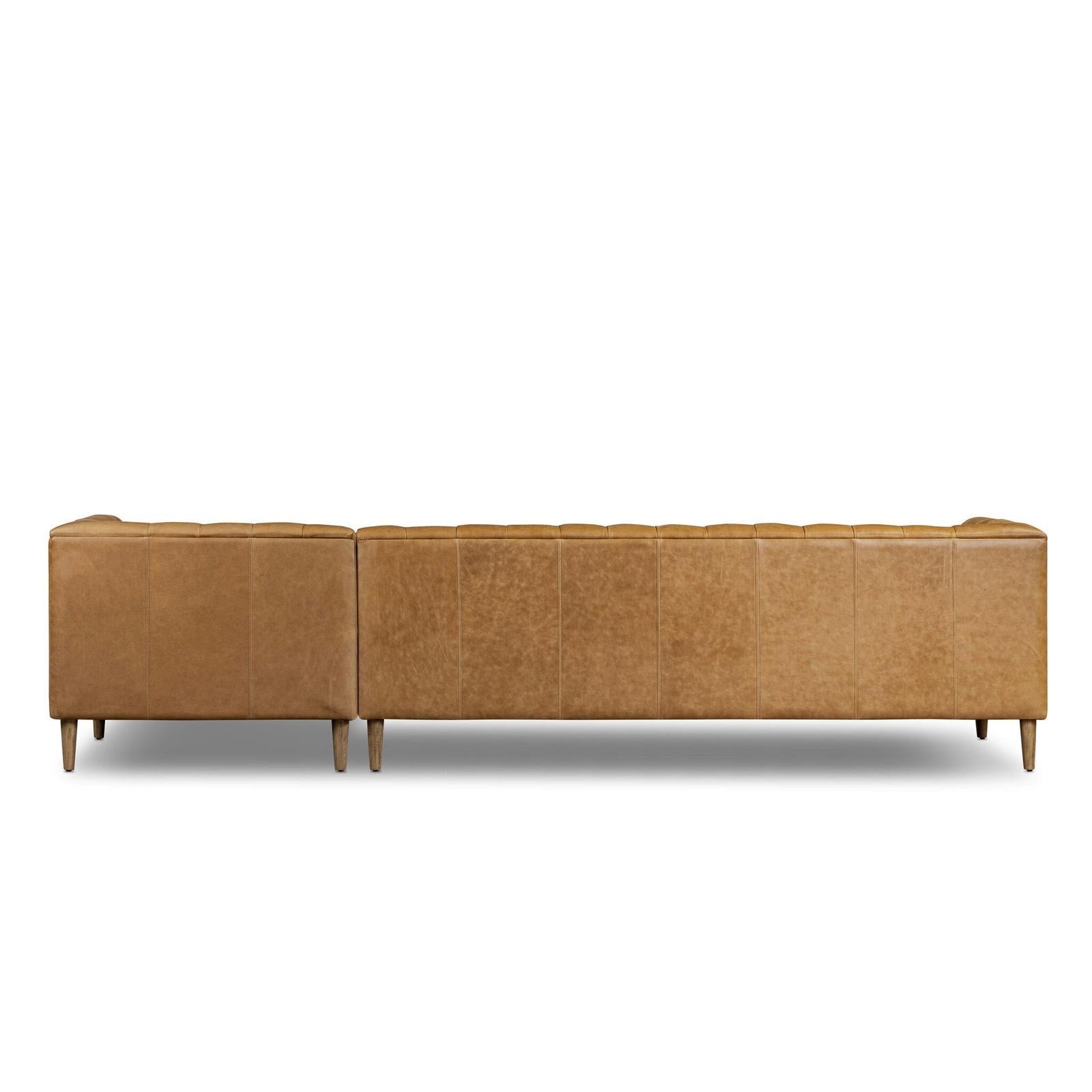 Four Hands Thurston Cascara Cognac 2-Piece Sectional