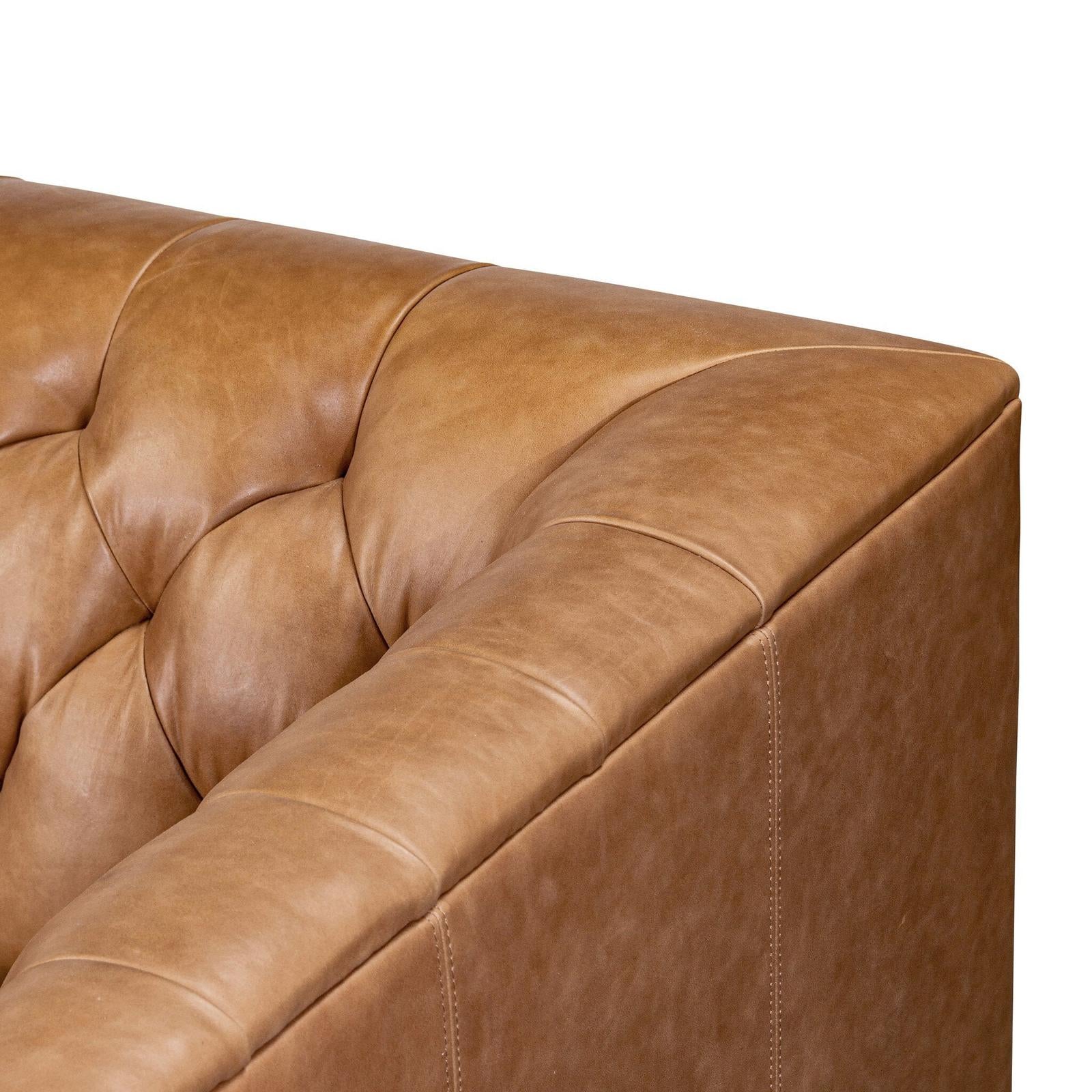 Four Hands Thurston Cascara Cognac 2-Piece Sectional