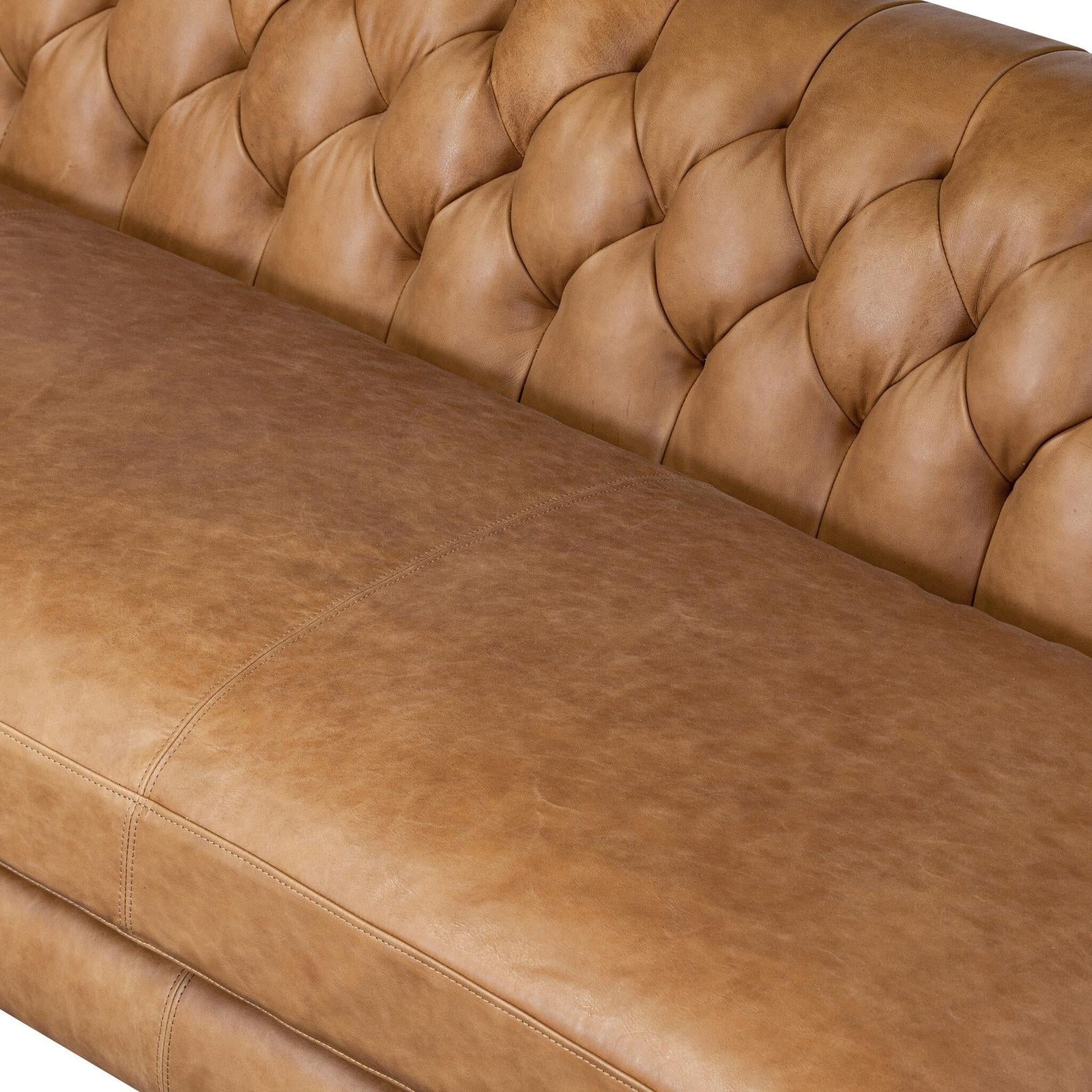 Four Hands Thurston Cascara Cognac 2-Piece Sectional