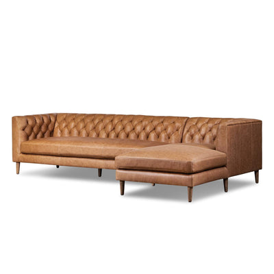 Four Hands Thurston Cascara Cognac 2-Piece Sectional