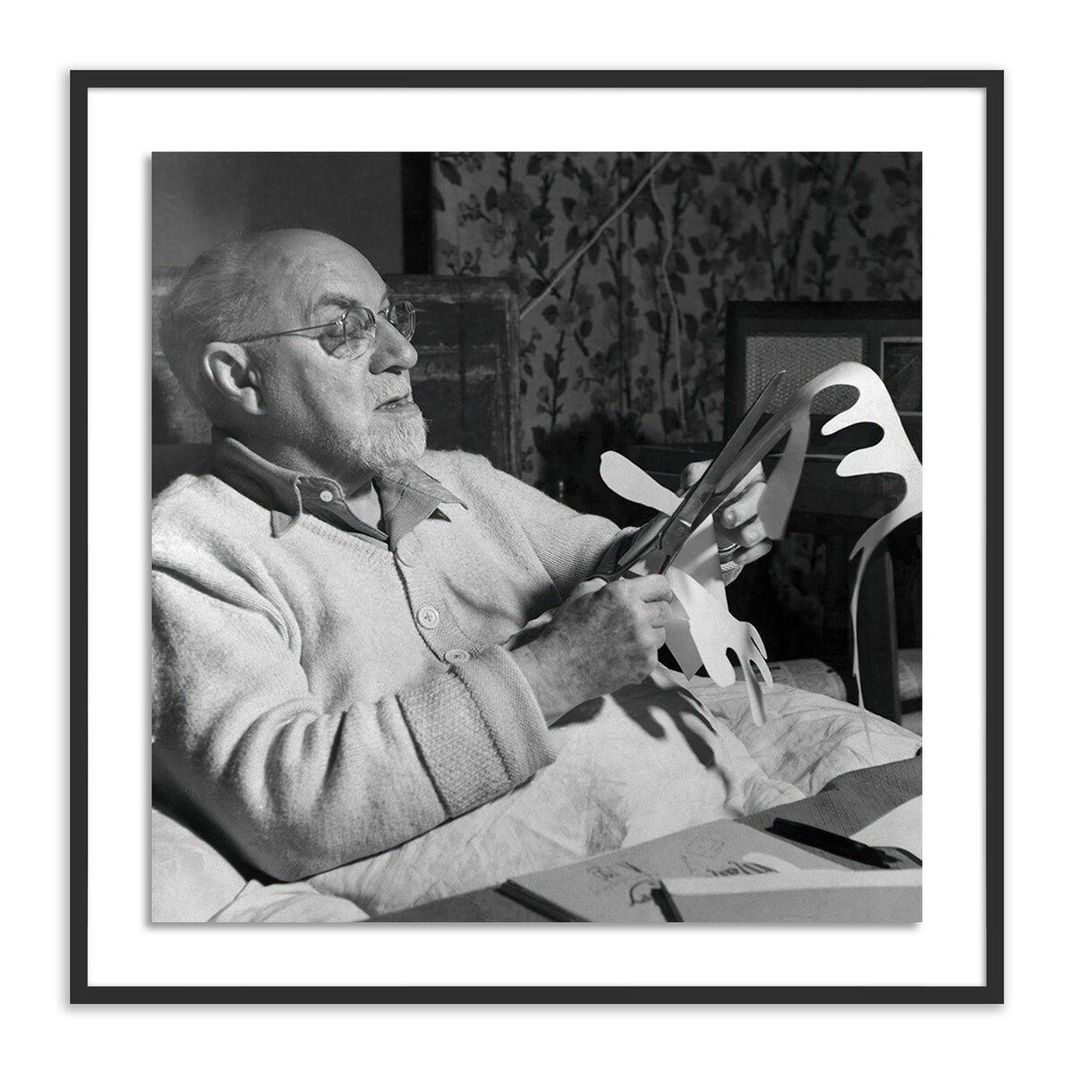 Henri Matisse Working On Paper Cut-Out By Getty Images