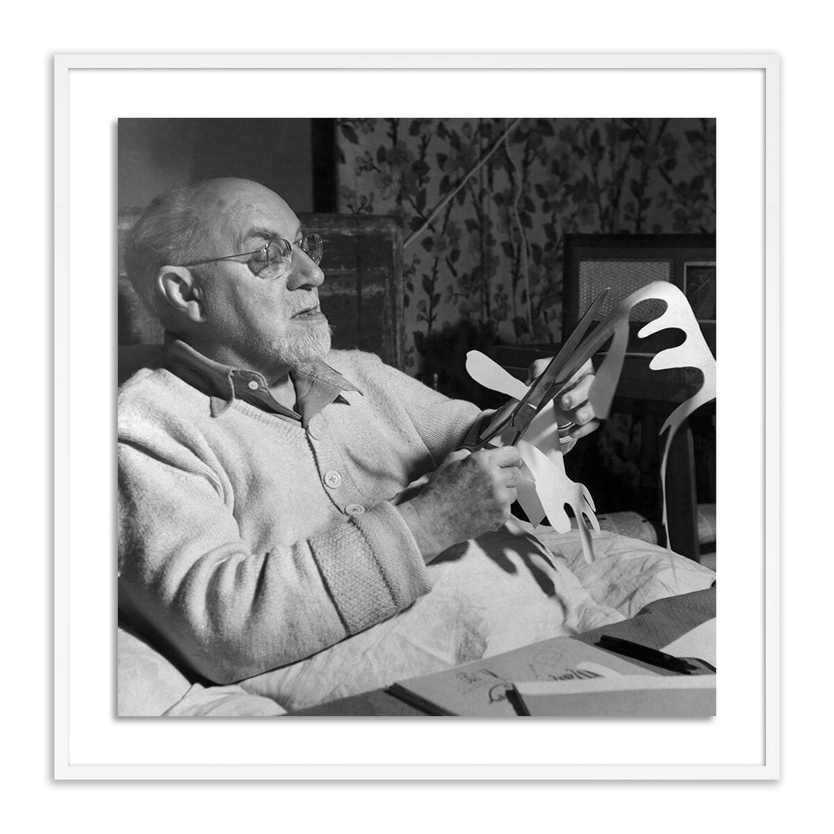 Henri Matisse Working On Paper Cut-Out By Getty Images