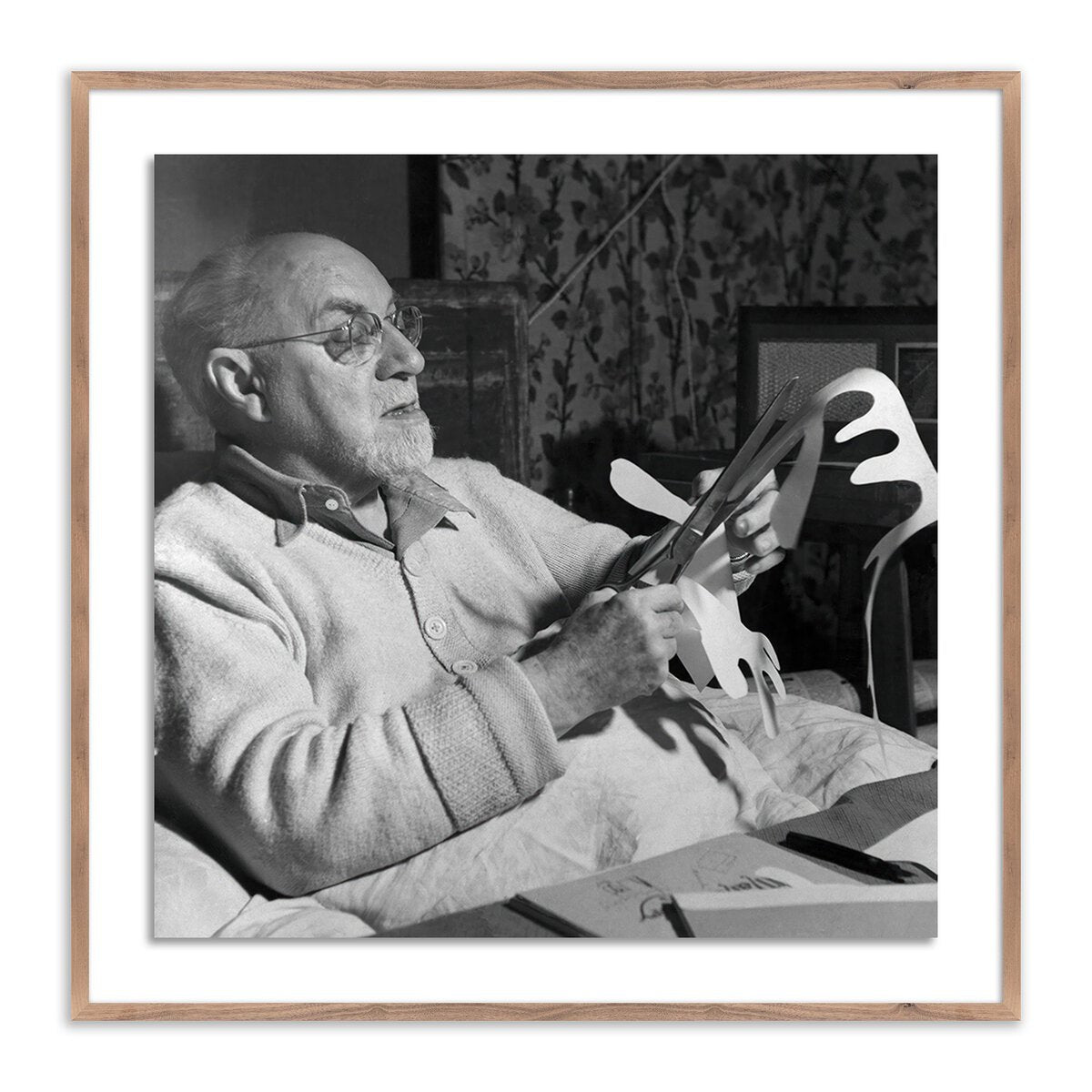 Henri Matisse Working On Paper Cut-Out By Getty Images