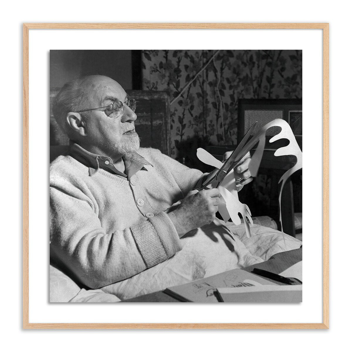 Henri Matisse Working On Paper Cut-Out By Getty Images