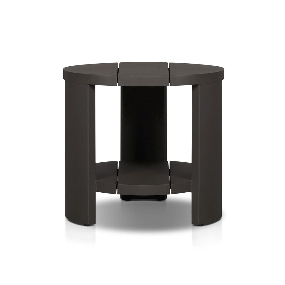 Four Hands Roca Outdoor Round Metal End Table