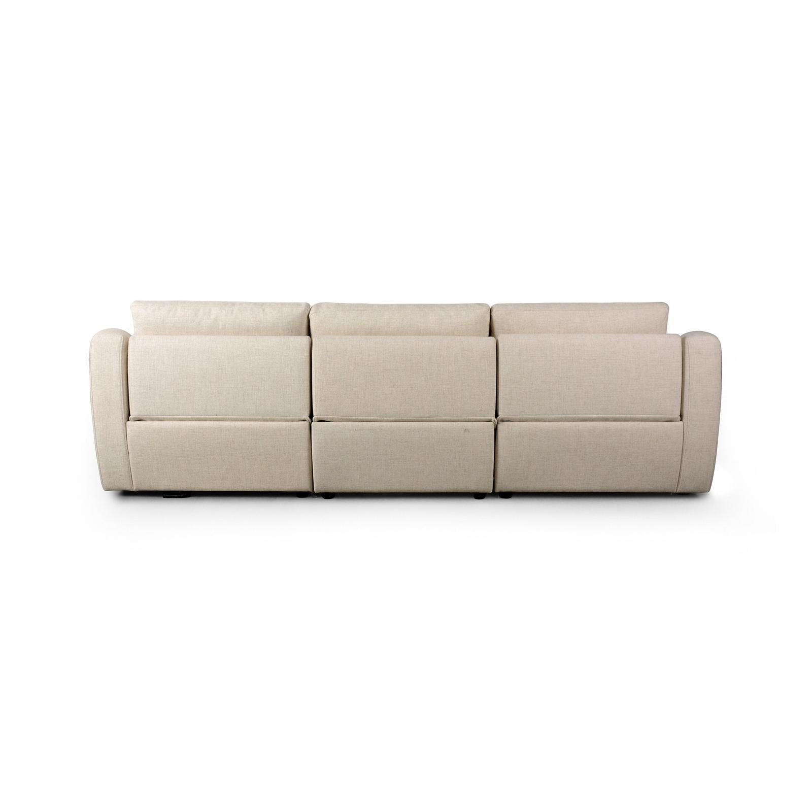 Four Hands Crawford Power Recliner 3-Piece Sectional Sofa