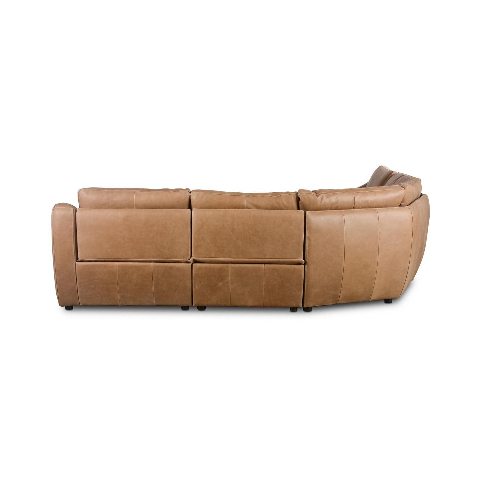 Four Hands Crawford Power Recliner 5-Piece Sectional Sofa