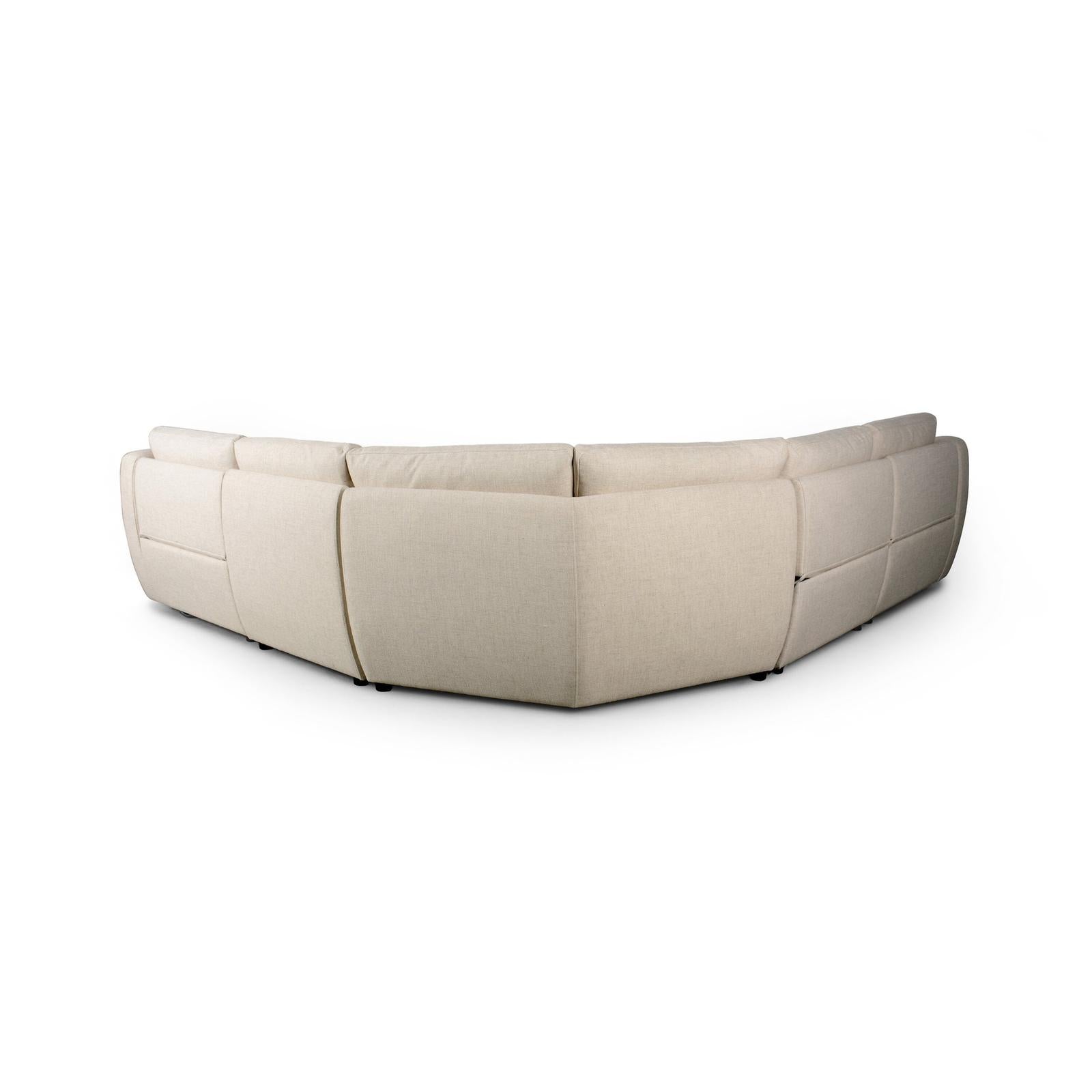 Four Hands Crawford Power Recliner 5-Piece Sectional Sofa