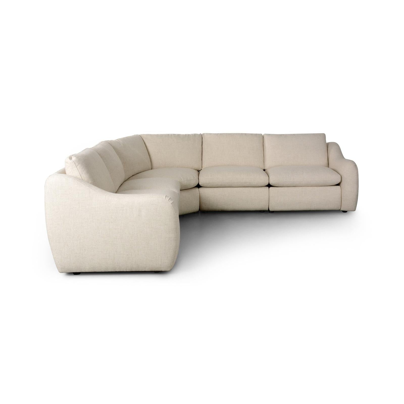 Four Hands Crawford Power Recliner 5-Piece Sectional Sofa