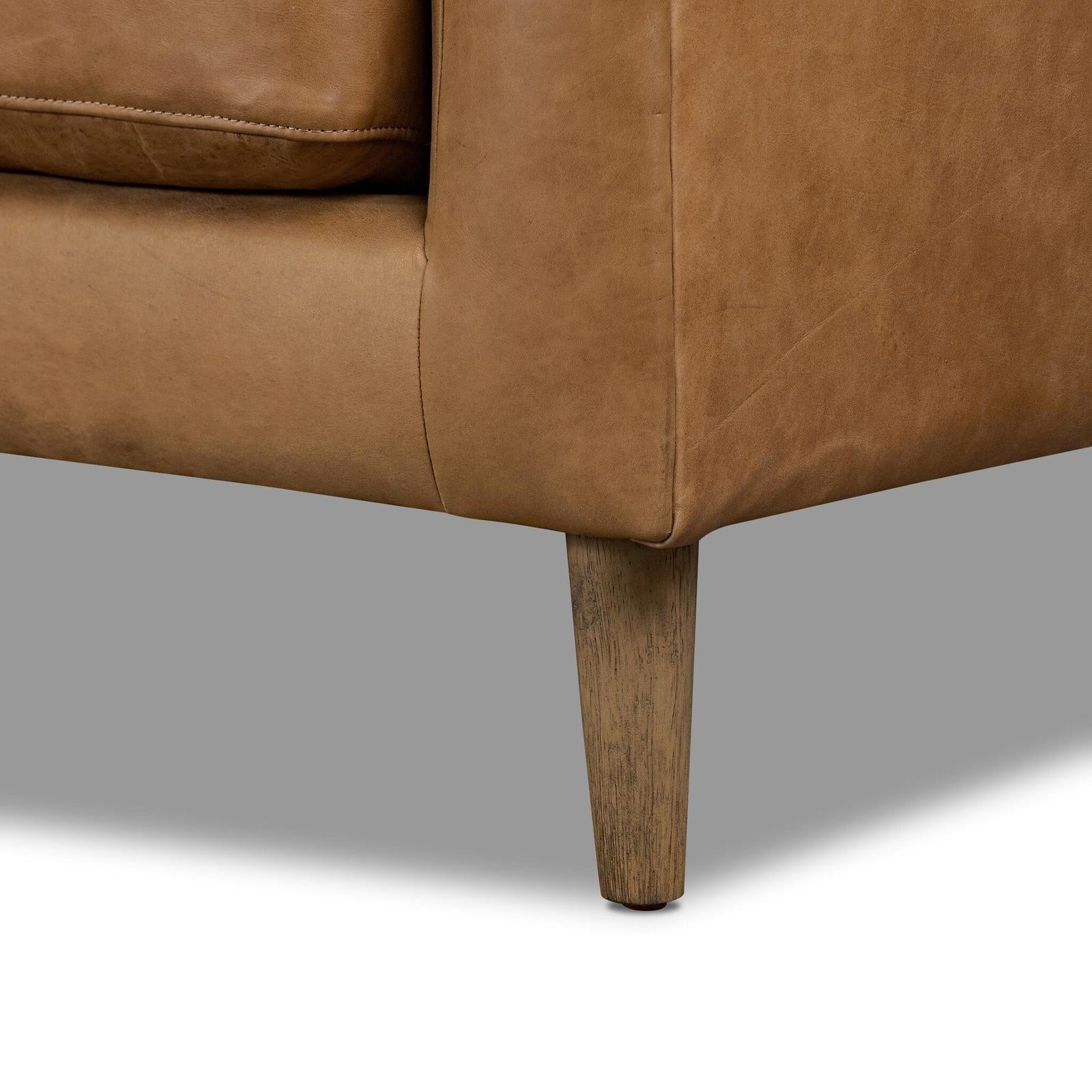Four Hands Thurston Cascara Cognac 2-Piece Sectional
