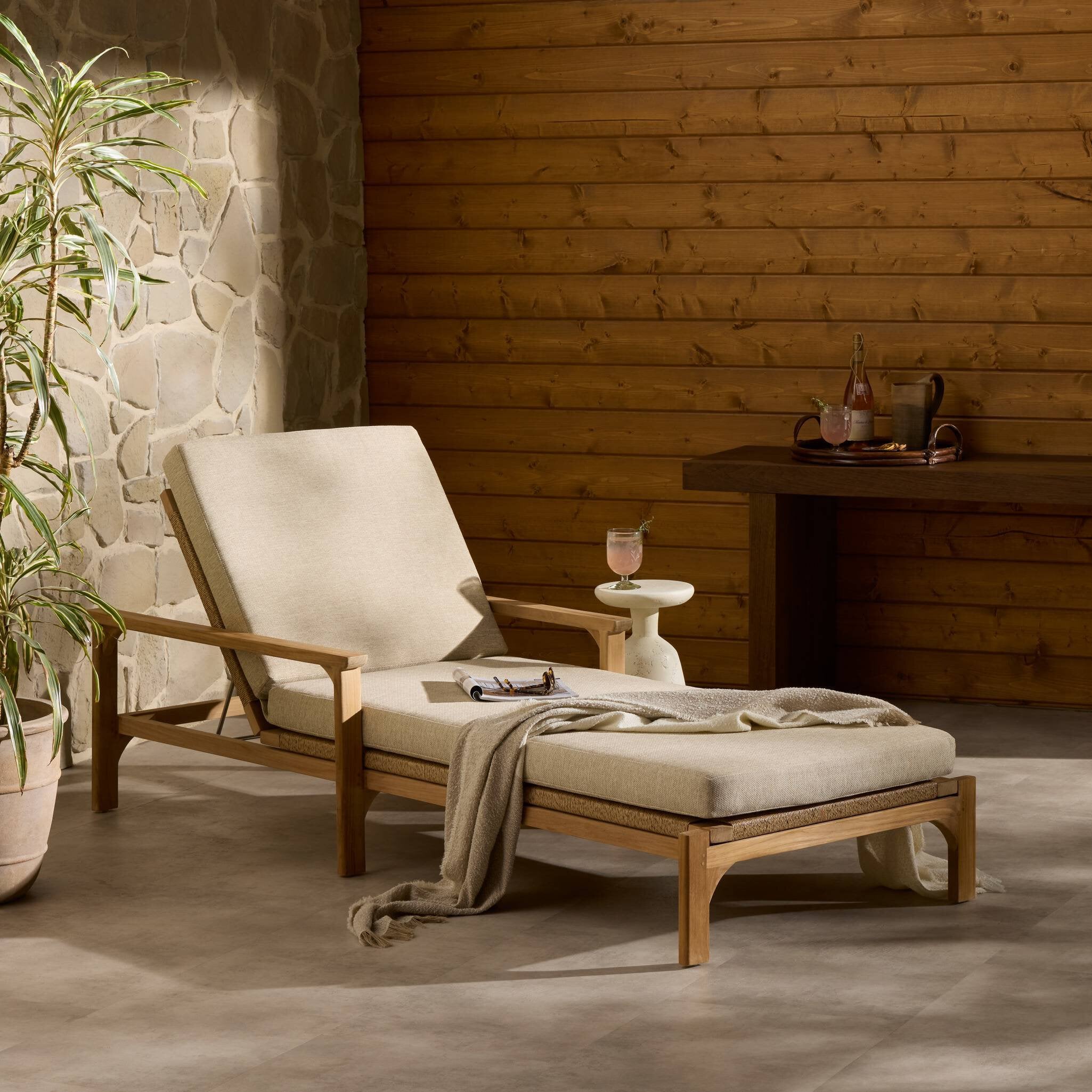 Four Hands Topeka Outdoor Chaise