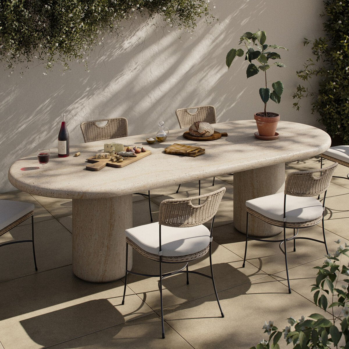 Four Hands Poole Outdoor Dining Table 102