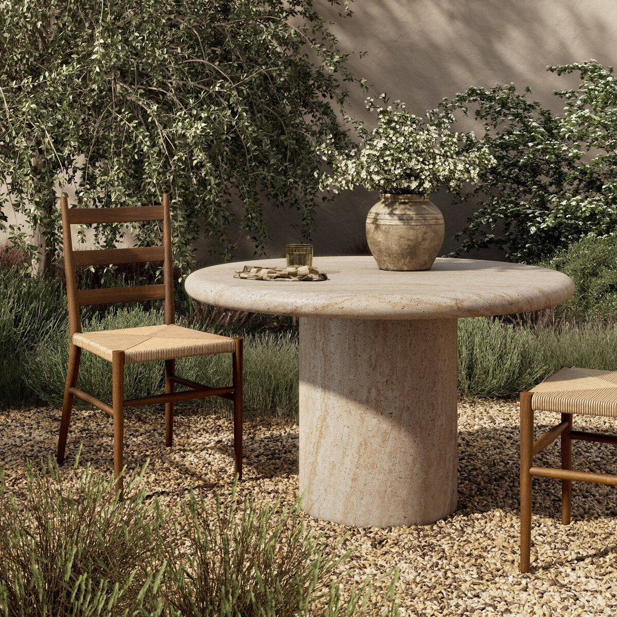 Four Hands Poole Outdoor Round Dining Table 48