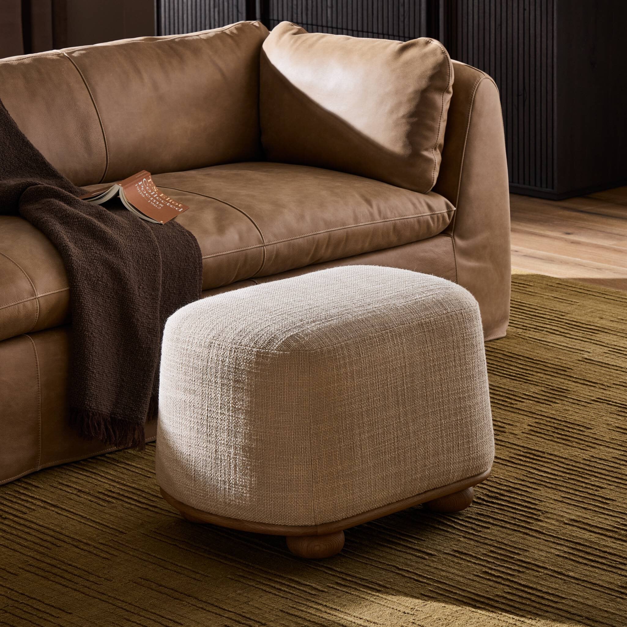 Four Hands Bilbury Oval Ottoman