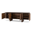 Baxter Media Console - Weathered Mango Solid
