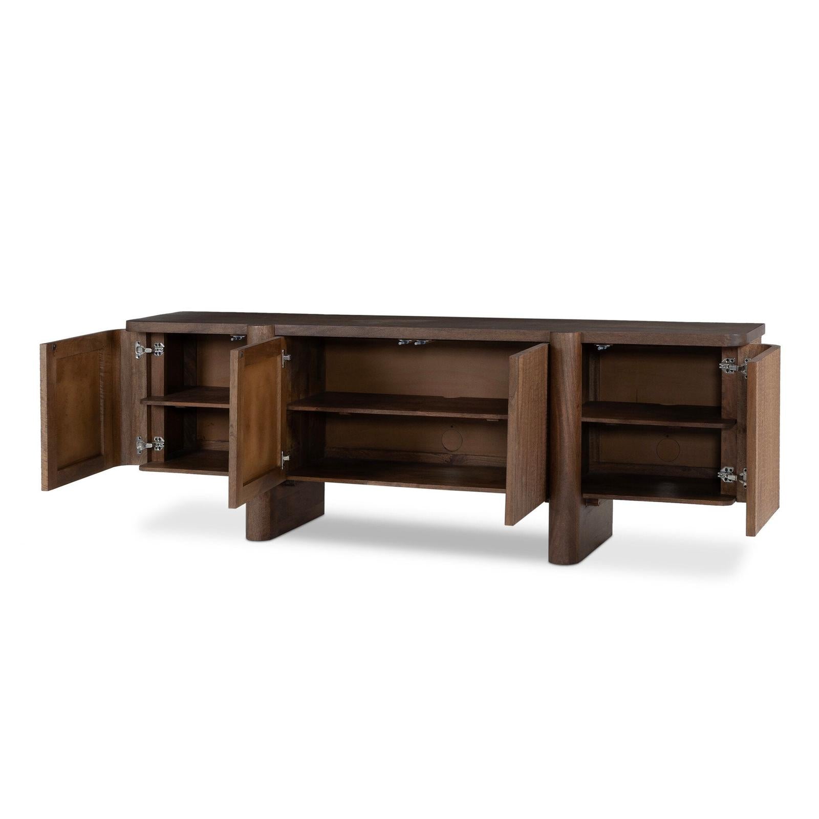 Baxter Media Console - Weathered Mango Solid