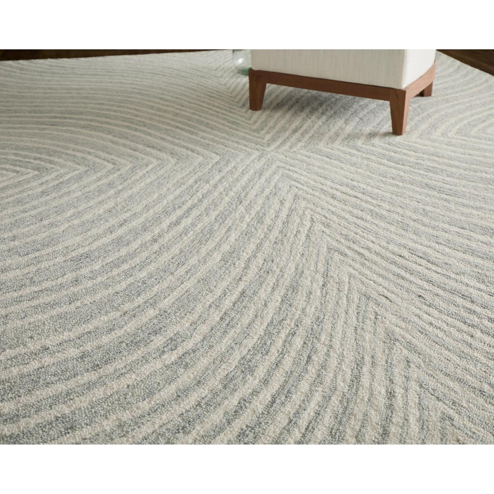 Feizy Wallace 8A41F Modern Abstract Rug in Gray/Ivory